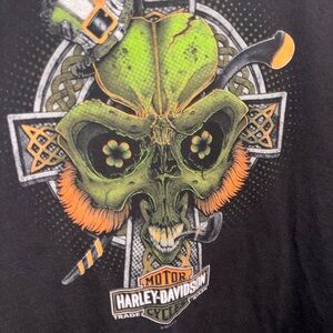 Harley-Davidson Black Tee with St Patty’s design